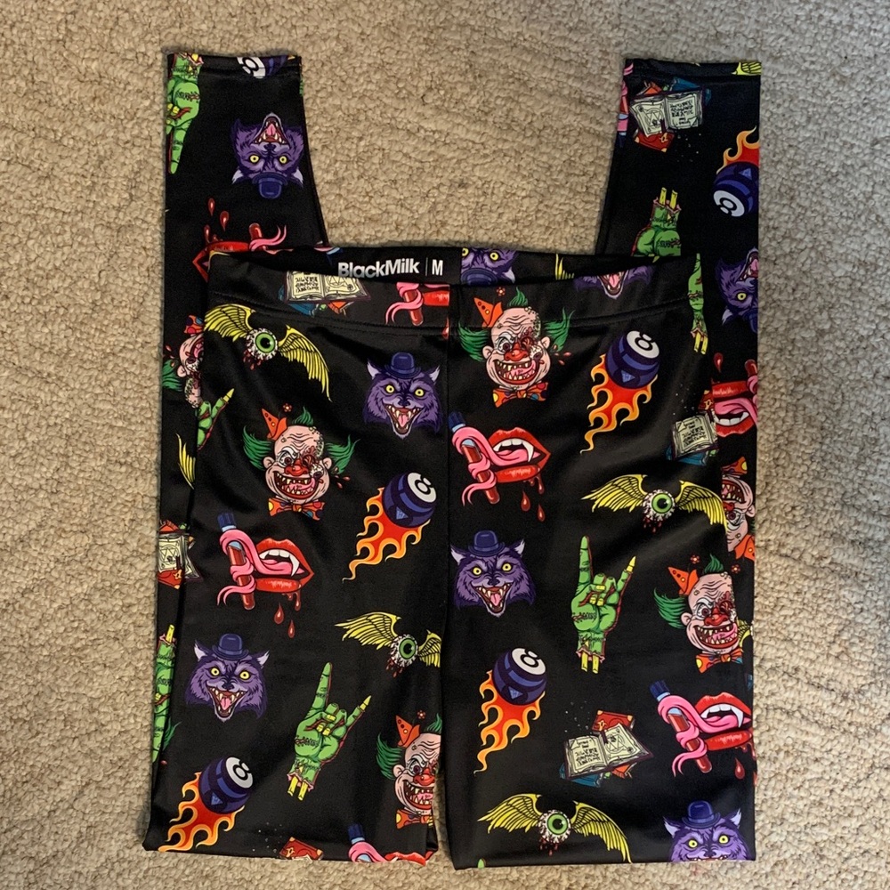 BlackMilk Colorful Monster Print Leggings